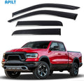 4-Piece Dark Smoke Side Window Deflectors for Dodge Ram 1500 Quad Cab T4576