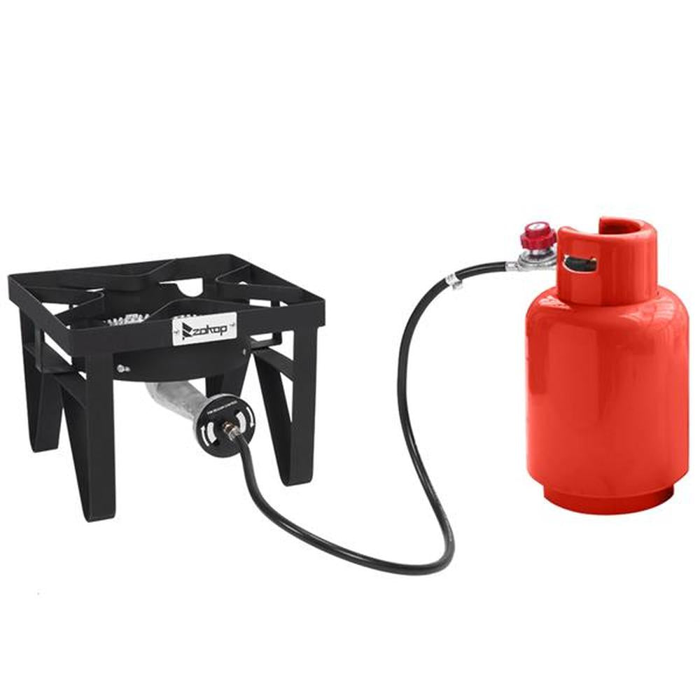 Camp Stove Outdoor Furnace With 20W BTU Head Diameter 26cm With 1.2m Leather Pipe With 0-20psig High Pressure Valve D6463