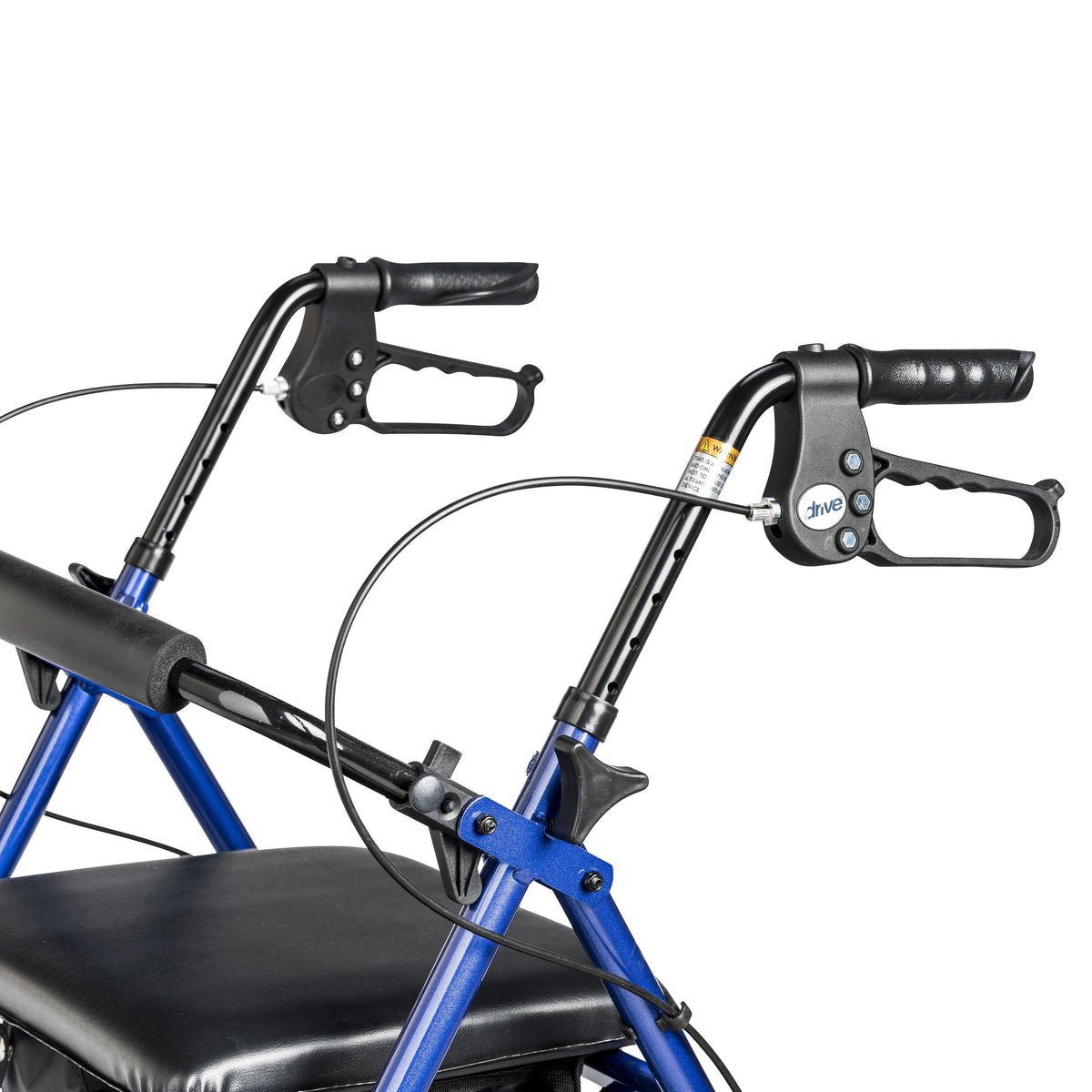 Blue Aluminum Rollator Rolling Walker with Padded Seat R291