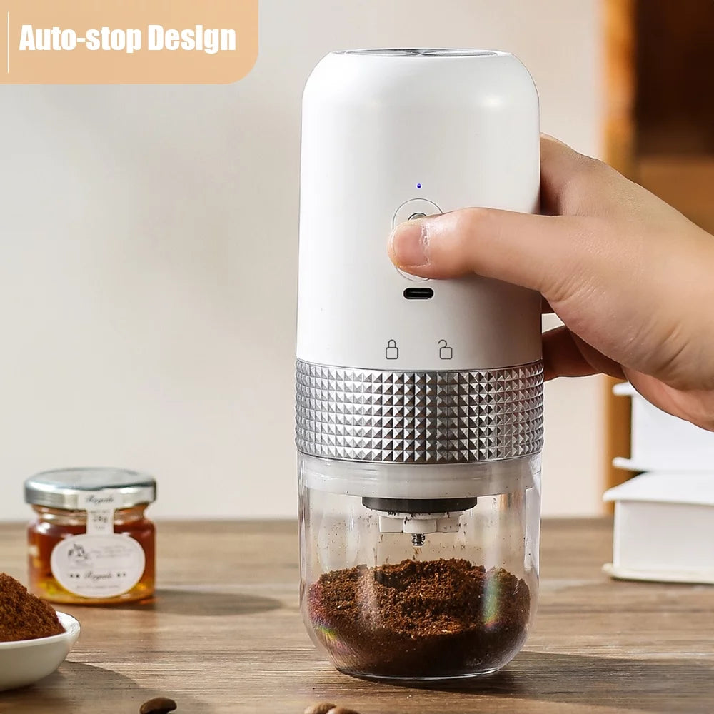 Portable Electric Burr Coffee Grinder 13W 200ml USB Rechargeable Adjustable Z137875