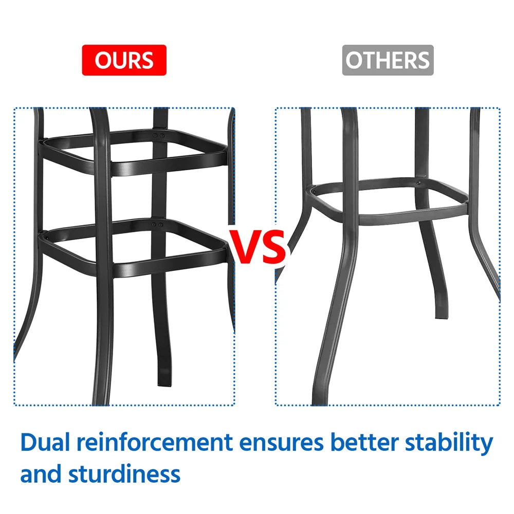 Black Square Metal Bistro Table I2077