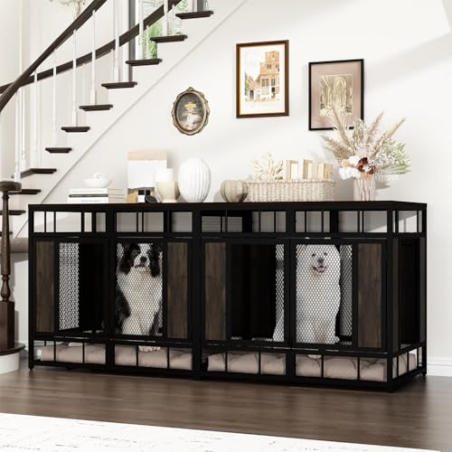 71" Heavy Duty Wood Dog Crate with Removable Divider C19184
