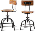 Black Metal Bar Stool Set of 2 P248