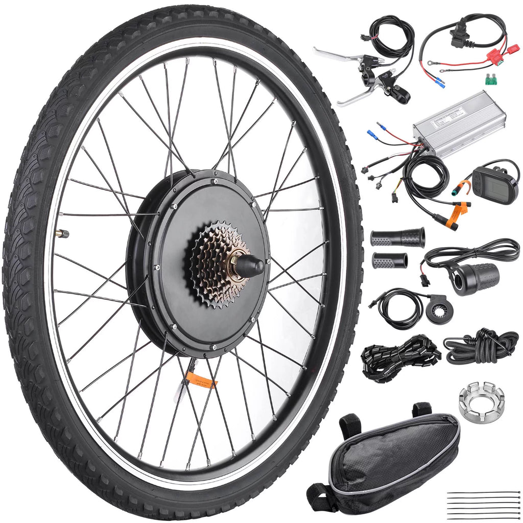 48V 1000W 26" Rear Wheel Electric Bike Conversion Kit Q746214