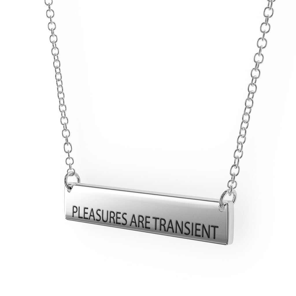 Sterling Silver Bar Pendant Necklace M3027