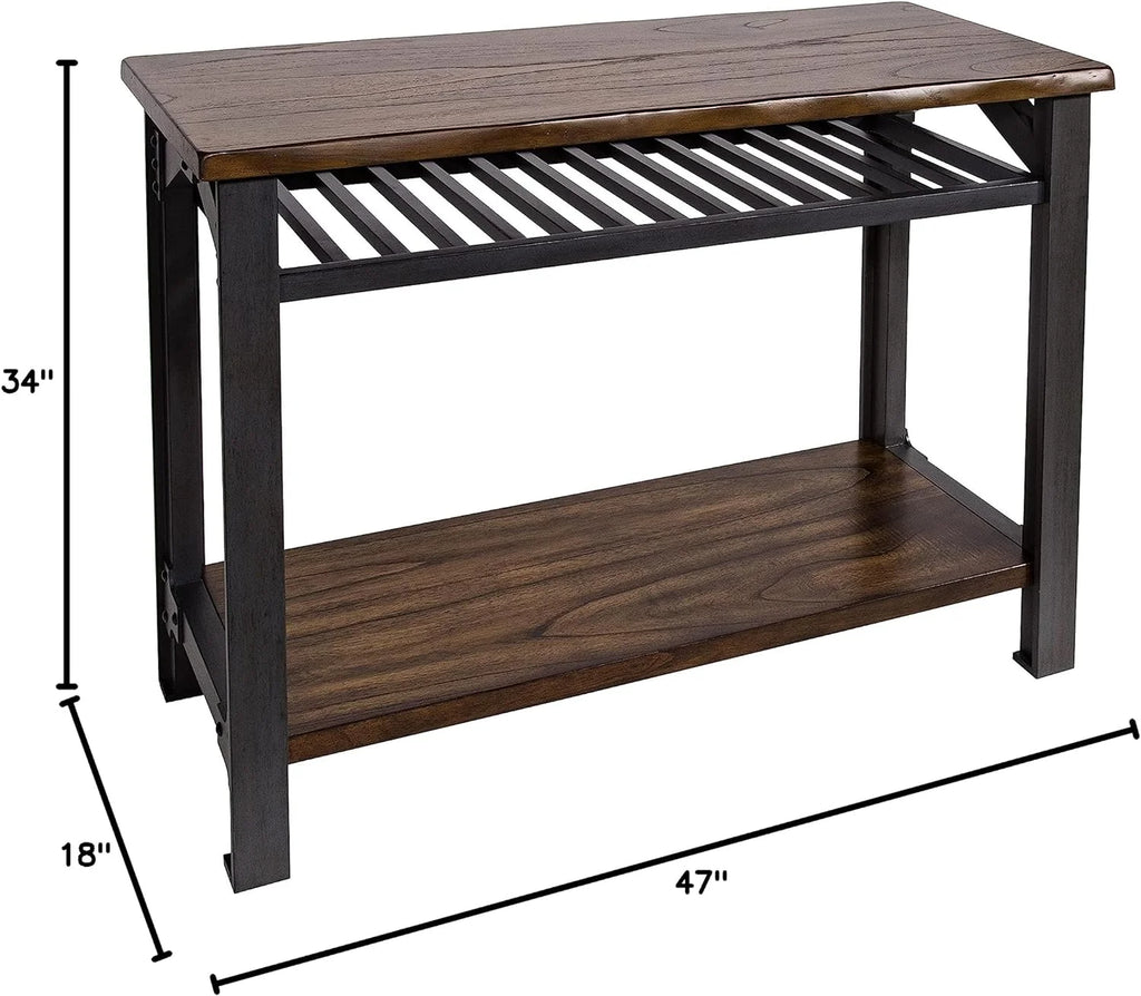 Console Table Graphite Grey Brown H2967