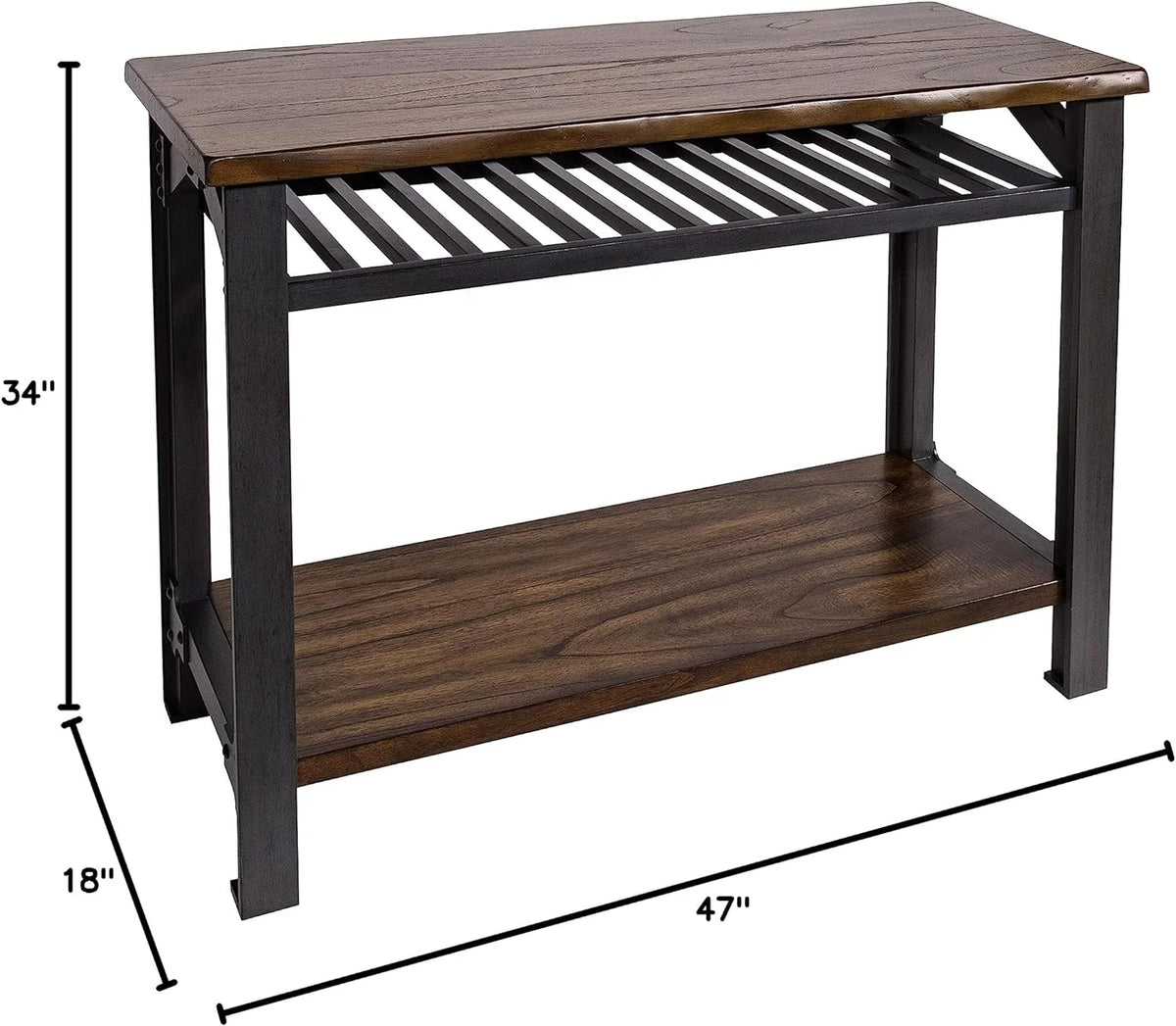 Console Table Graphite Grey Brown H2967