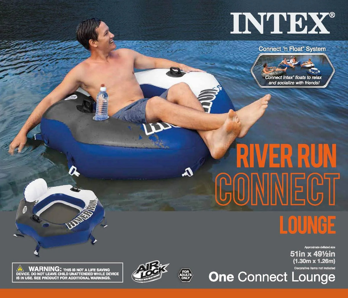 Inflatable Water Tube (2 Pack) and Inflatable Beverage Cooler I26864
