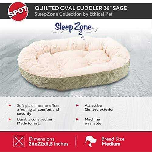 Quilted Oval Cuddler Pet Bed O122845