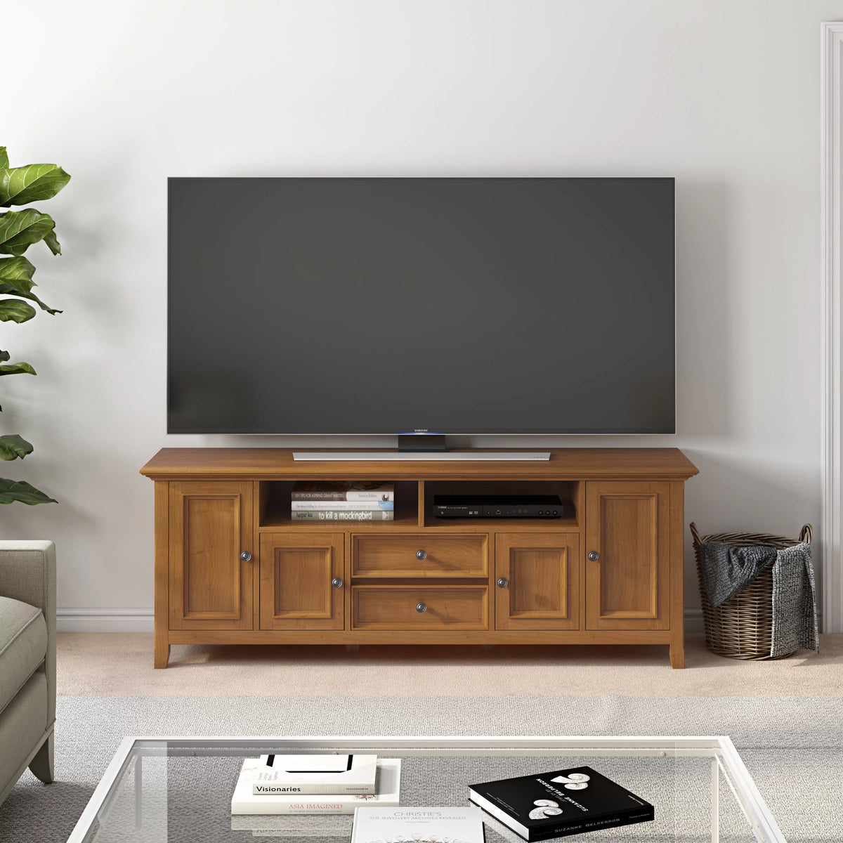 Light Golden Brown TV Media Stand M387601