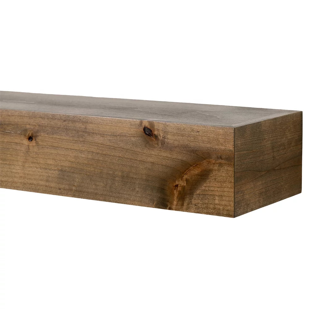 60 inch Floating Alder Wood Fireplace Mantel Shelf T635487