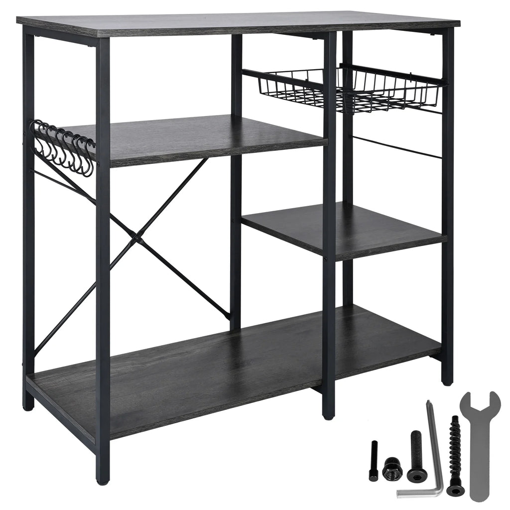 5-Tier Kitchen Bakers Rack with Cabinet X145