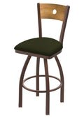 25-inch Swivel Counter Stool with Bronze Finish and Medium Back Z992578
