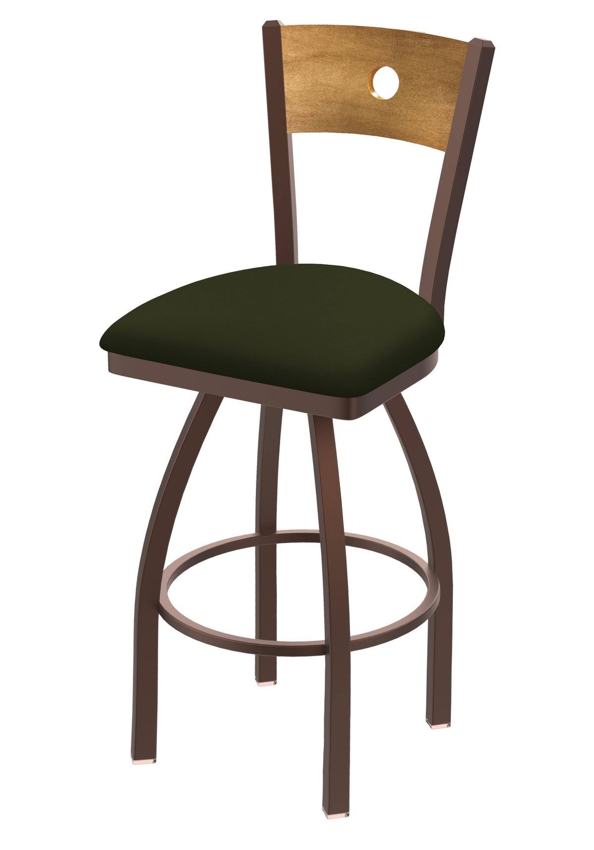 25-inch Swivel Counter Stool with Bronze Finish and Medium Back Z992578
