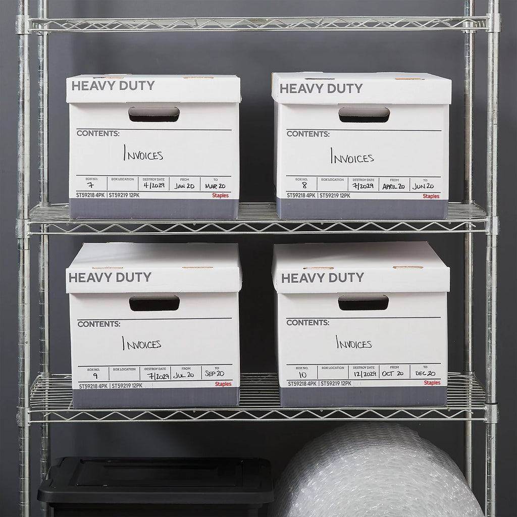 Corrugated Boxes Letter/Legal Size White/Gray 4/Carton X717