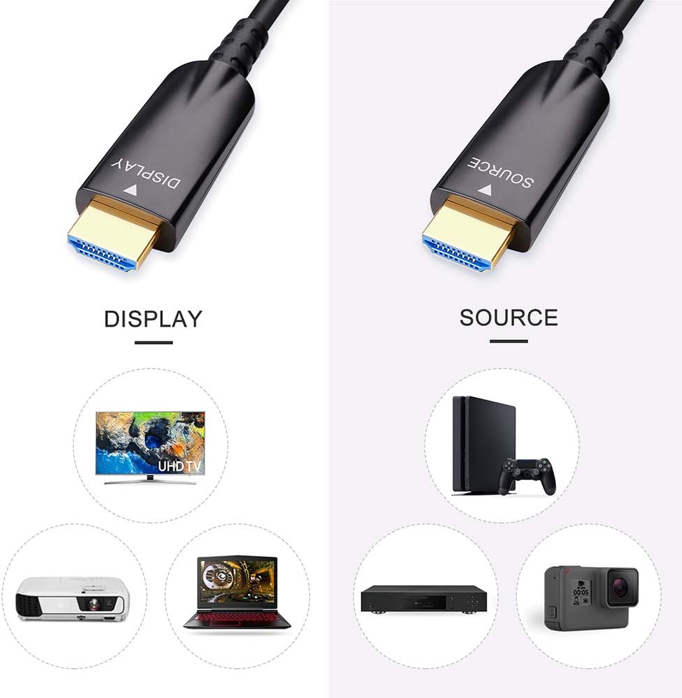 50m Fiber Optic HDMI Cable Black R588