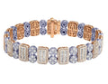 Two Tone Diamond Bracelet 11.75CT 8.5" J1342