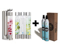 Home Soda Maker with 2 CO2 Cylinders and 3 Bottles Silver X3471