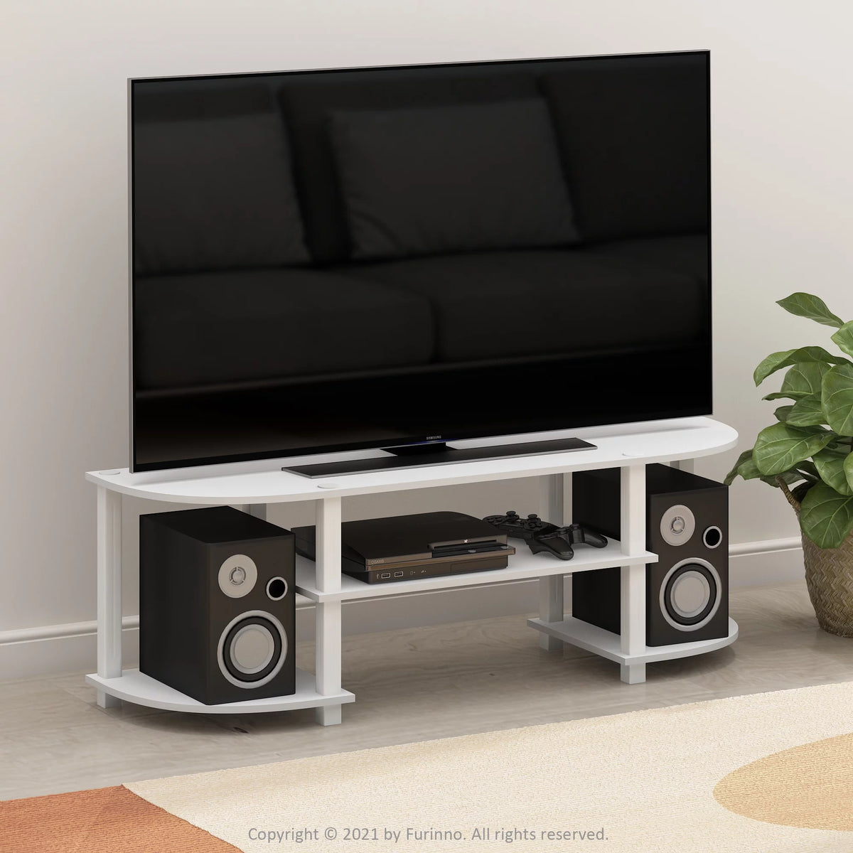 White TV Entertainment Center V163
