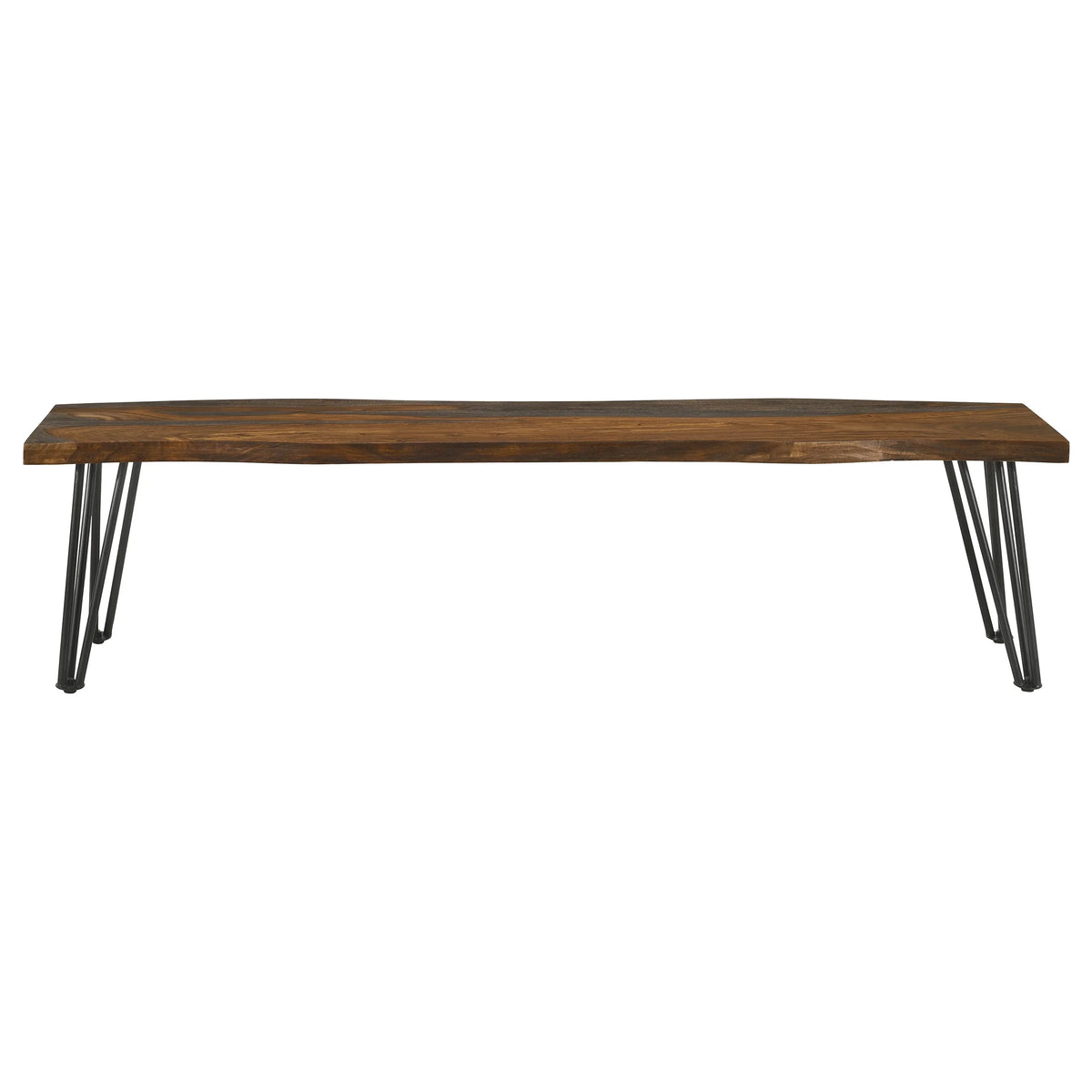 Live-edge Dining Bench with Hairpin Legs E324043