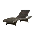Brown Wicker Adjustable Chaise Lounge G959