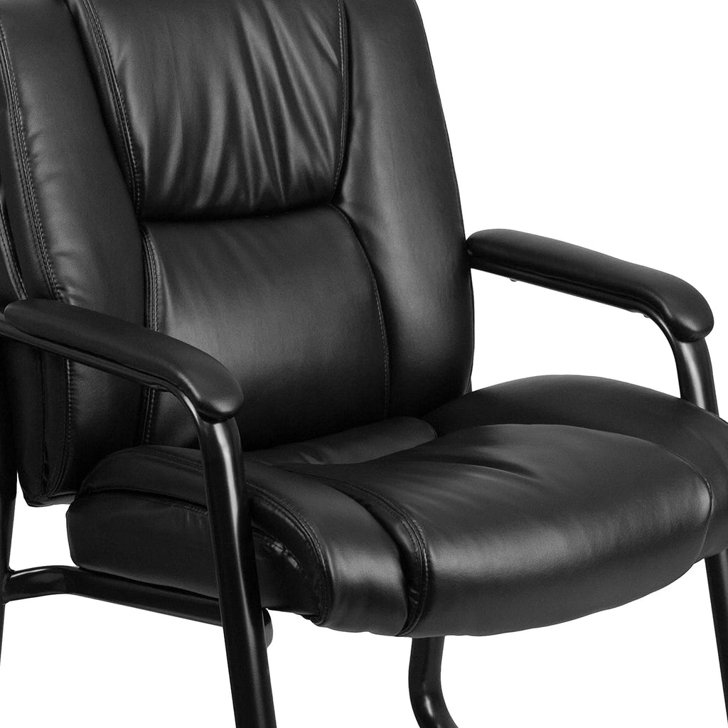 Black Leathersoft Reception Chairs G9412