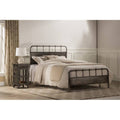 Queen Panel Bed in Rubbed Black F49591