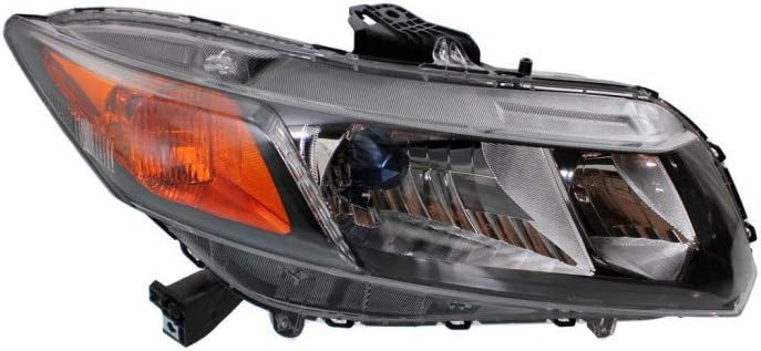 Black Housing Headlight Pair with Bulbs Z7485