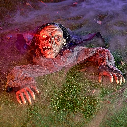 Hanging Zombie Prop with Lighted Eyes Q303