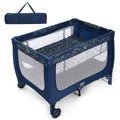 Blue Foldable Baby Playard with Carry Bag M357