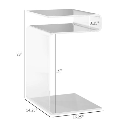 2-Tier Acrylic Side Table H3605
