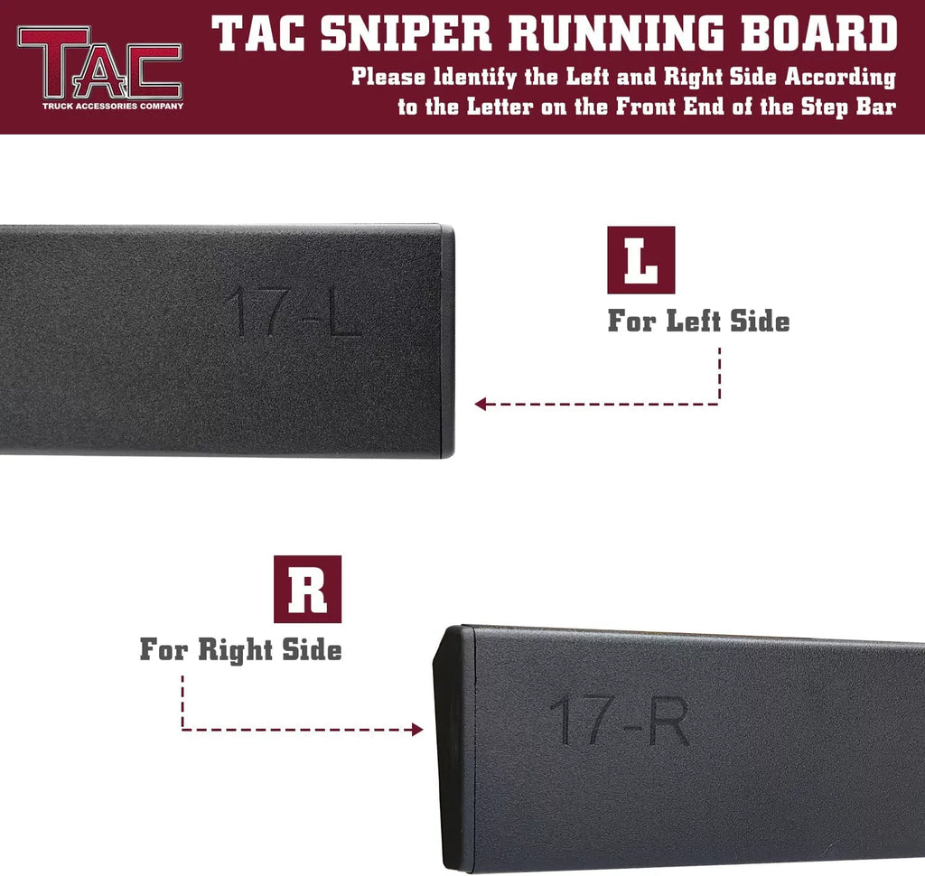 Black Running Boards Side Steps Nerf Bars 2pcs B11514