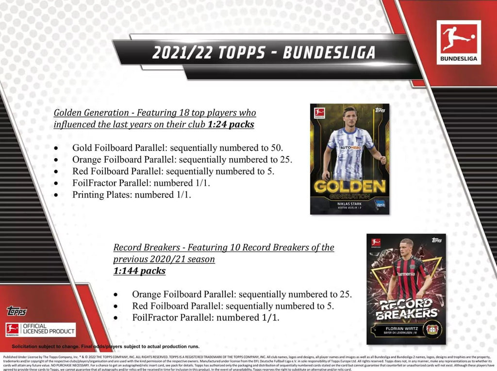 2021-22 Soccer Trading Card Box (24 Packs) R780