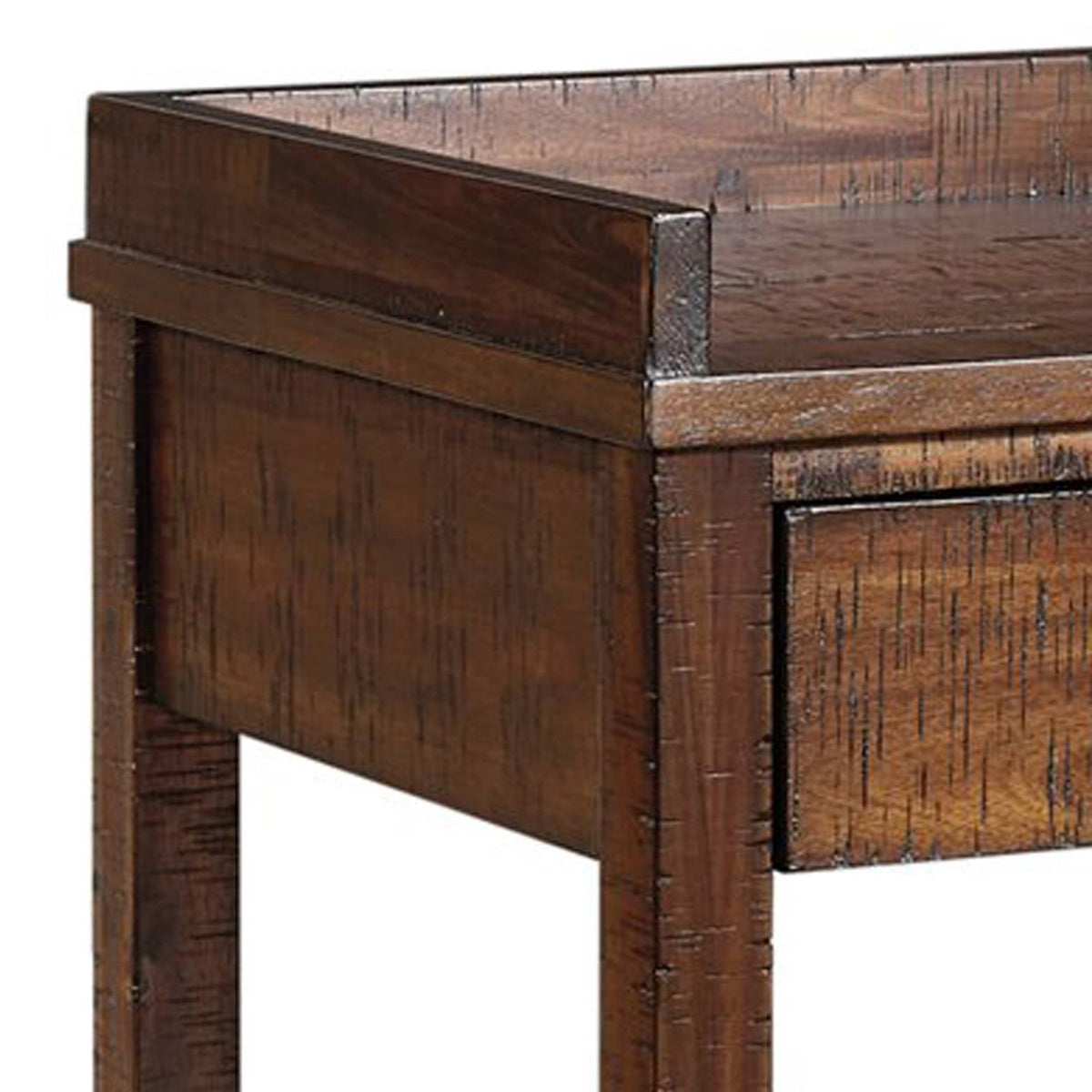Brown 2 Drawers Wooden Printer Stand with Casters F235