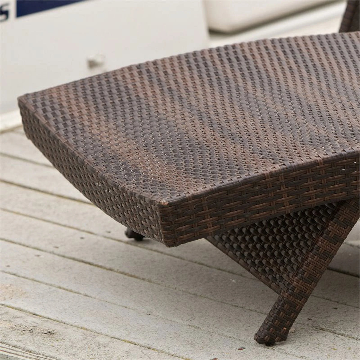 Brown Wicker Adjustable Chaise Lounge G959
