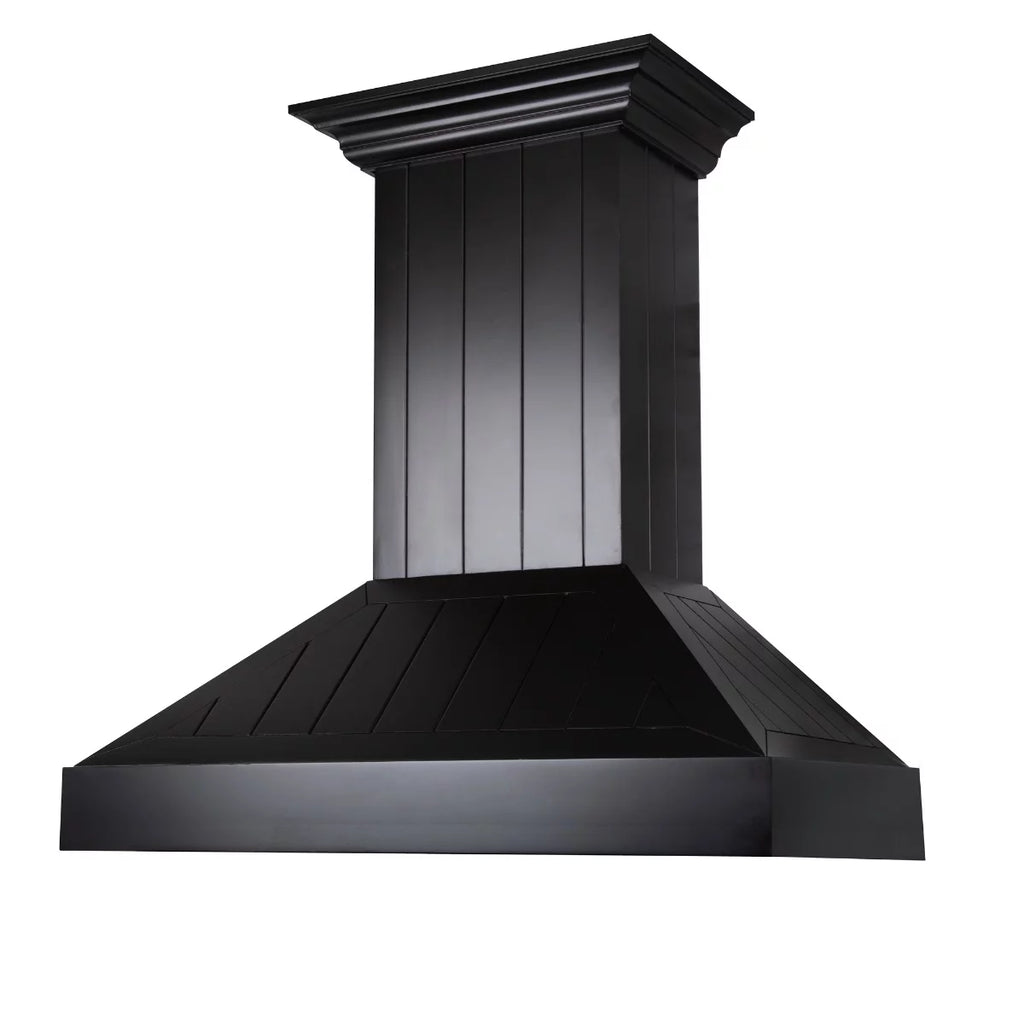 30 in. Black Wooden Wall Mount Range Hood D7588