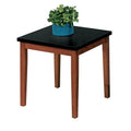 Black Top/Walnut Frame End Table Z1786