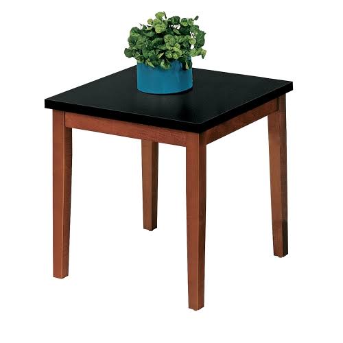 Black Top/Walnut Frame End Table Z1786