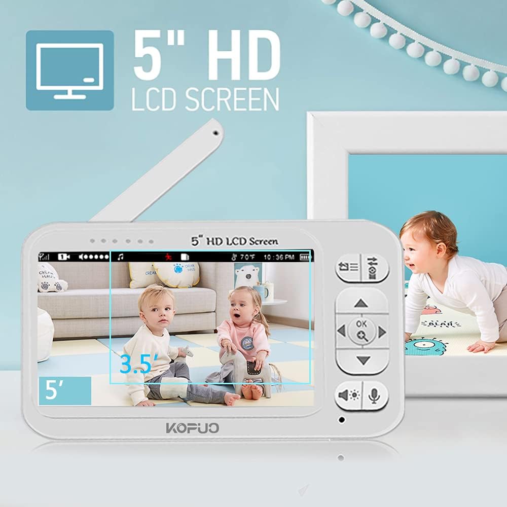 5" Video Baby Monitor with Camera and Night Vision B454122