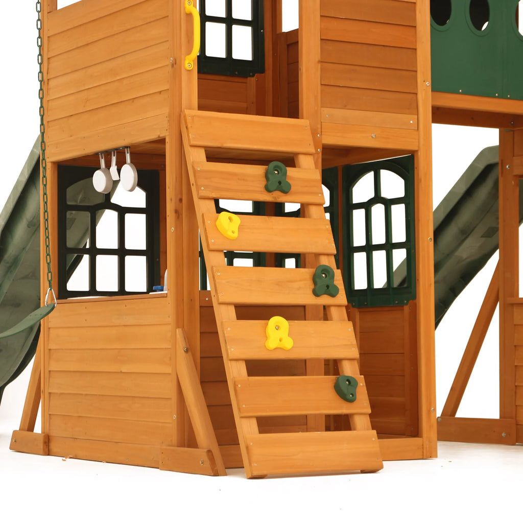 Wooden Swing Set with Tunnel, Slides and Kitchens F765