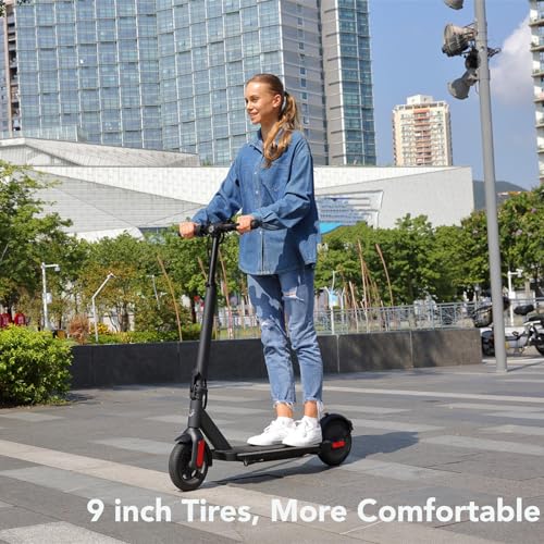 Electric Scooter with Folding, Solid Tires, Dual Braking, Cruise Control T179