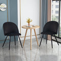 2 Velvet Upholstered Dining Chairs N854