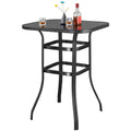 Black Square Metal Bistro Table I2077