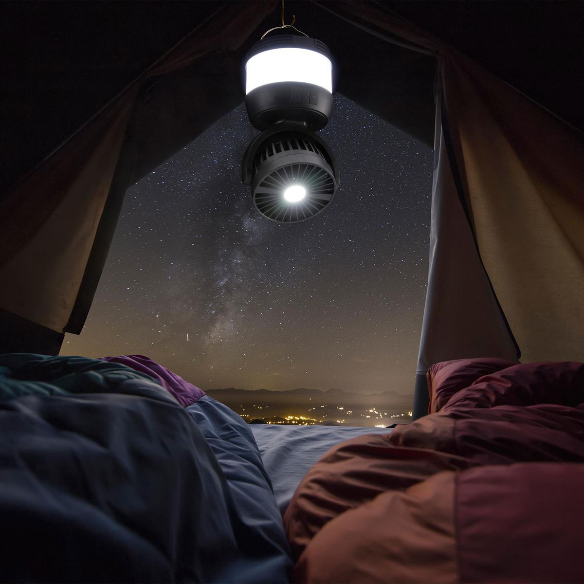 300 Lumen LED Rechargeable 3-in-1 Lantern, Fan, and Power Bank A1804