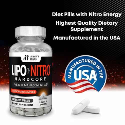 Diet Pills with Nitro Energy Dietary Supplement 120 White Tablets G259