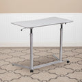 Light Gray Ergonomic Desk D318954