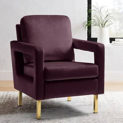 Purple Velvet Armchair E103