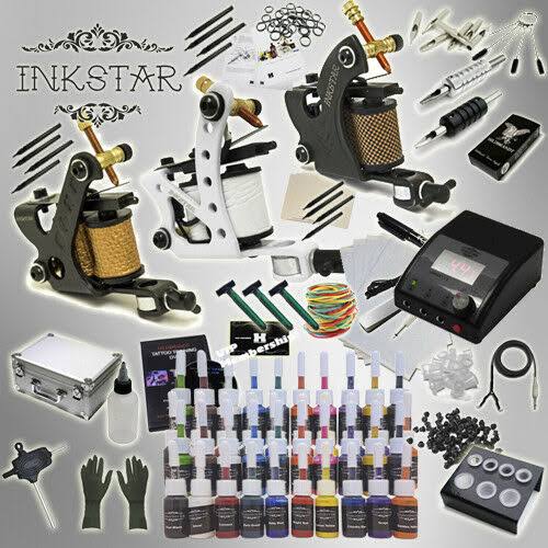 Complete Tattoo Kit 3 Machine 40 Ink H756830