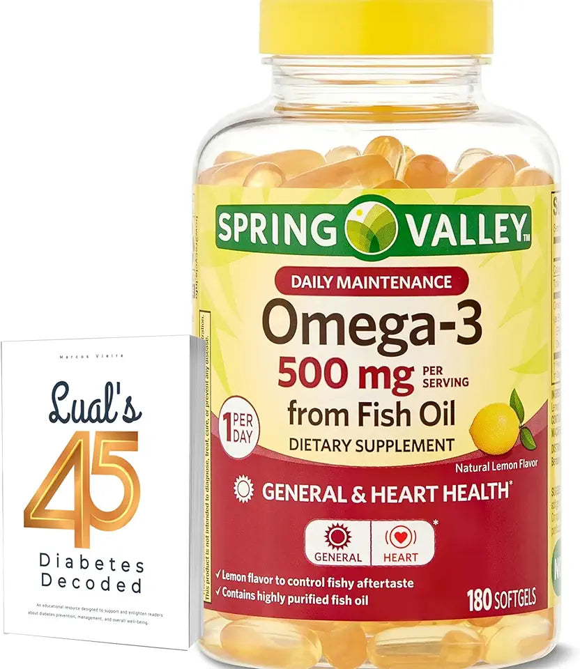 Omega-3 500 mg 180 Count Fish Oil Dietary Supplements J19560