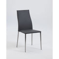 Grey Stackable Dining Chair Set of 4 I194